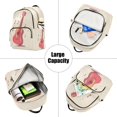 thumbnail image 5 of JIALIOU Mini Backpack Purse for Women Quilted Casual Daypack Small Travel Shoulder Bag, Guitar and Notes, 5 of 7