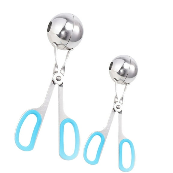 Stainless Steel Meat Baller Meatball Scooper 2 Pcs Mini Kitchen Clips Convenient