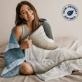 thumbnail image 5 of Flannel Fleece Throw Blanket Beach Ocean Blue Gradient Wave Lightweight Soft Plush Blankets,Coastal Abstract Water Ripple Cozy Warm Throw Blanket for Couch Sofa Bed Car Office All Season Use 40x50in, 5 of 9