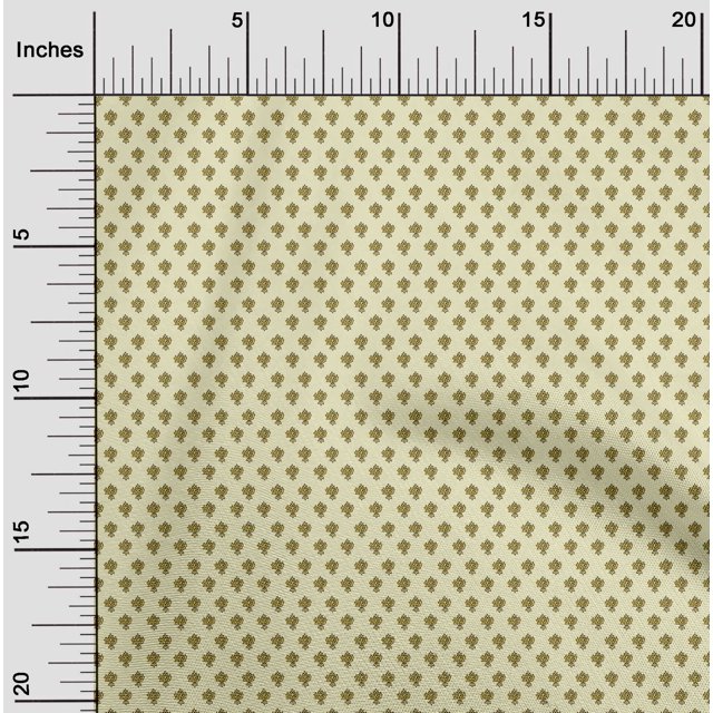 oneOone Cotton Flex Fabric Floral Block Print Sewing Fabric BTY 40 Inch Wide
