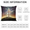 thumbnail image 5 of GOSMITH  Jesus Cross Throw Pillow Covers Decorative Christ Religious Pillow Cases Modern Square Pillowcases Christian Retro Throw Cushion Case for Couch Sofa Bed Car Living Room, 5 of 5