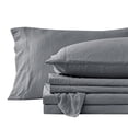thumbnail image 4 of Mainstays Washed Ultra Soft Microfiber Bed Sheet Set, Queen, Soothing Grey, 4 Piece, 4 of 5