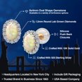 thumbnail image 2 of Gem Stone King 10K Solid Gold Post & Sterling Silver White Ethiopian Opal and Lab Grown Diamond Halo Earrings for Women | 0.86 Cttw | Gemstone October Birthstone | Oval Cabochon 6X4MM, 2 of 6