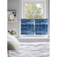 thumbnail image 3 of Navy Blue 2 Panel Kitchen Curtains for Small Windows, Vintage Modern Abstract Art Ombre Bathroom Tier Curtain, Short Window Treatment for Bedroom/Living Room 55"x24", 3 of 6