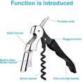 thumbnail image 3 of 3 Packs Waiter Corkscrew, Wine Openers Set, Heavy Duty Stainless Steel Wine Key, Double Hinged Bottle Opener and Foil Cutter for Restaurant Waiter Bar, 3 of 4