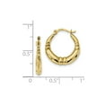 thumbnail image 2 of 10k Polished Hoop Earrings - .6 Grams - Measures 17.96x16.35mm Wide 2.68mm Thick, 2 of 2