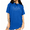 Blue, variant on Women's Peaceful Kind Soul Single Line Bird Sacred Psalm Faith Print Short Sleeve Crewneck Apricot Tops