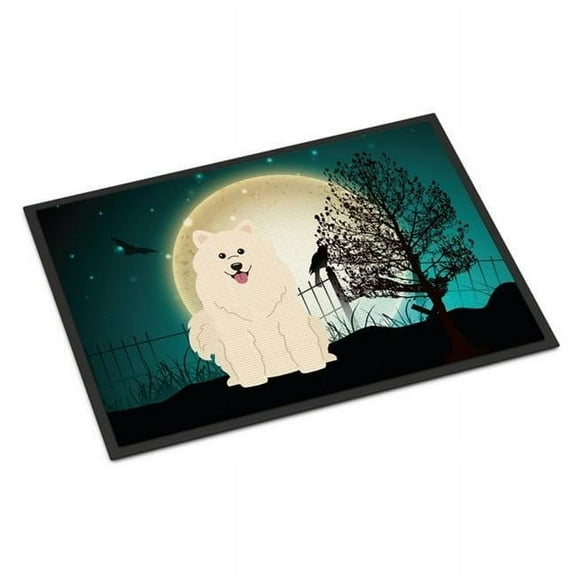 Carolines Treasures BB2220MAT Halloween Scary Samoyed Indoor or Outdoor Mat, 18 x 0.25 x 27 in.
