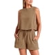 thumbnail image 1 of Conjuntos de piezas de verano para mujer,Conjunto de pantalones cortos de 2 piezas de verano para mujer Conjunto de camiseta sin mangas Rendimiento lleno de energía, 1 of 2