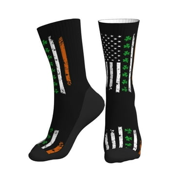 Men Women Irish America Usa Flag Novelty Sports Design Casual Dress Socks