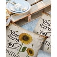 thumbnail image 2 of Outdoor Throw Pillow Cover Vinatge Farmhouse Yellow Sunflowers with Bee Waterproof Cushion Covers 2 Pack Retro Newspaper Pillow Cases Home Decoration for Patio Garden Couch Sofa, 2 of 6