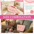 thumbnail image 6 of Adifare Corduroy Crochet Bag 11.5" Large Yarn Storage Tote with Grommet Needle Holder Knitting Bag Organizer for Crochet Hook Accessory Tool Project Present, 6 of 10