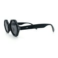 thumbnail image 6 of Hipster Round Circle Lens Octagon Plastic Hustler Sunglasses All Black, 6 of 8