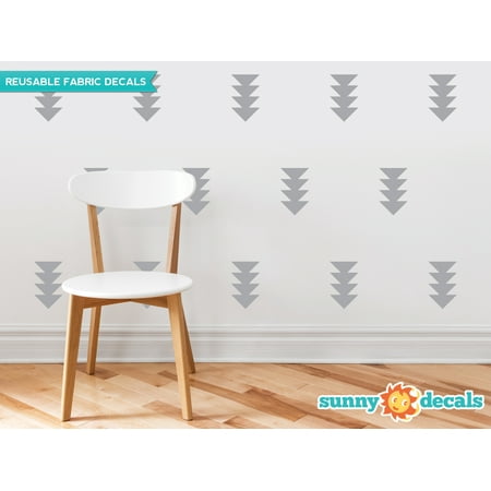 - Four Triangle Arrow Fabric Wall Decals - Set of 32 Four-Triangle-Arrows - 19 Color Options-Grey/
