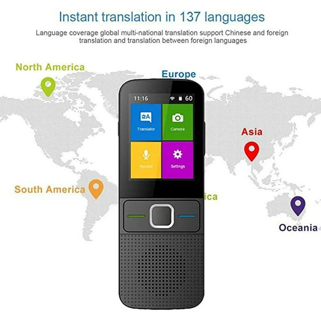 Plus Récent Portable T10 Temps Réel Intelligent Voix WIFI hors Ligne Traducteur de Langue