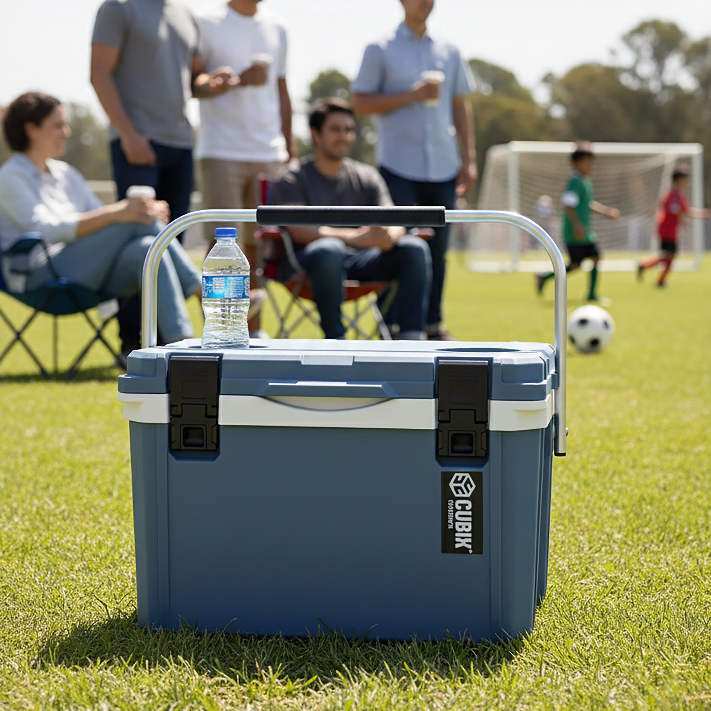 Cubix Outdoors® 20Q Lightweight Portable Insulated Hard Cooler Fits 30 Cans - Slate Blue