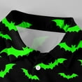thumbnail image 7 of Domuza Long Sleeve Button Up Shirts for Men Halloween Novelty Spooky Print Loose Fit T Shirt Casual Lightweight Lapel Tops for Halloween Party Fluorescent Green 2XL, 7 of 7