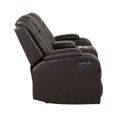 thumbnail image 5 of Benz LED & Power Reclining Loveseat Made With Faux Leather in Brown, 5 of 12