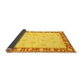 thumbnail image 2 of Ahgly Company Indoor Round Oriental Yellow Traditional Area Rugs, 5' Round, 2 of 4