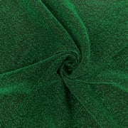 Metallic Lurex Jersey Knit Fabric Shiny 58" Wide Sold By The Yard - Emerald