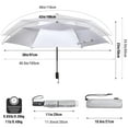 thumbnail image 3 of G4Free UPF 50+ UV Protection Large Travel Umbrella 42/46 Inch Auto Open Close Windproof Sun Blocking Umbrella, 3 of 9