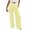 Yellow, variant on ibiyuan Womens Flowy Pants Elastic Waist Linen Palazzo Pants for Women Baggy Women Trousers Drawstring Lounge Pants Women with Pockets Spring Fashion Beach Bottoms