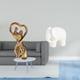 thumbnail image 2 of Estatua de pareja,Figura de pareja,arte moderno,artesanía,regalo de boda,Figura de elefante,Estatua de elefante,figura decorativa de Feng Shui para el hogar,Figura coleccionable Figura, 2 of 8