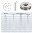 thumbnail image 2 of Uxcell F8-22M Miniature Thrust Ball Bearings 8x22x7mm Chrome Steel with Washers 5 Pack, 2 of 5