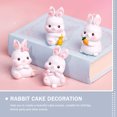 thumbnail image 2 of 4pcs encantadores cifras de conejo cifras de pastel adornos de dibujos animados hornear decoraciones de pastel, 2 of 5