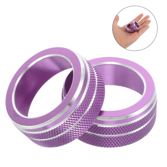 SOPOTUTU 2Pcs Car Center Console Knob Covers Purple Automotive Interior Accessories Easy Installation and