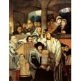thumbnail image 2 of Gottlieb, Maurycy 15x18 Black Ornate Wood Framed with Double Matting Museum Art Print Titled - Jews Praying in the Synagogue on Yom Kippur, 2 of 4