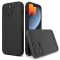 thumbnail image 1 of Kaleidio Case For iPhone 13 Pro Max (6.7") [Brushed Metal Texture] Hybrid 2-Piece Armor [Shockproof] Slim Cover [Black/Black], 1 of 2