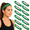 Green, variant on 12 Pcs Glitter Headband Softball Adjustable Sparkly Sports Headbands for Softball, Soccer & Gymnastics Elastic Hair Accessories