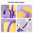 thumbnail image 4 of 6-Strand Heavy Duty Abdominal Crunch Fitness Equipment – Leg & Core Workout, Sit-Up Assist, Home Gym Exercise, Non-Slip Foot Pedal & Resistance Bands (Portable), 4 of 6