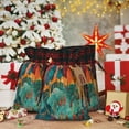 thumbnail image 6 of KLL Whimsical Forest Scene for Christmas Gift Bag,Christmas Burlap Goody Gift Bags with Plaid Drawstrings for Xmas Presents Holiday Party Favor Treats Candy-Black, 6 of 8