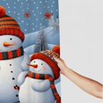 thumbnail image 3 of Creowell Snowmen Print Shower Curtain Background for Showers and Bathtubs 100% Polyester Home Bathroom Decoration Christmas Washable with Hooks 36x72, 3 of 7