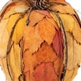 thumbnail image 7 of Fall Harvest Pumpkin with Layered Leaves and Pinecones - 9.75" - Orange and Brown, 7 of 7