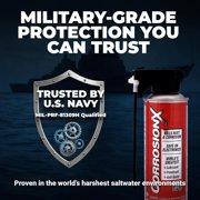 CorrosionX Rust Inhibitor, Industrial-Strength Dielectric Corrosion Prevention, Lubricant & Penetrant for Marine, Automotive, Electronics & RV Use, Protects Bolts, Cables, Engines, 6 oz aerosol