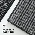 thumbnail image 6 of FloorHug Bathroom Rugs 24"x60", Chenille Bath Rugs Washable for Bathroom Floor, Soft and Absorbent Bath Mat Non-Slip, 1.2" Thick Plush Fluffy Bathroom Mat for Tub and Shower, Black, 6 of 10