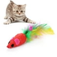 thumbnail image 2 of Mice Toy Creative Funny Faux Feather Pet Chase Toy Mouse Toy for Cats Kittens, 2 of 10