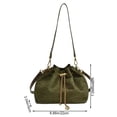 thumbnail image 3 of Hsqqdc Soft Suede Drawstring Bucket Crossbody Bag for Women, Casual Shoulder Handbag Purse, 3 of 7