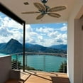 thumbnail image 2 of Hampton Bay Palm Beach Ii 48 In. Outdoor Natural Iron Ceiling Fan 191410 by King of Fans, 2 of 4