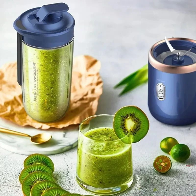Portable Juicer Cup Smoothie Blender 6 Blade Blender Bottle  Household Fruit Juicer Cup USB Rechargeable Juicer Kitchen Tool
