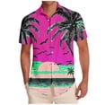 thumbnail image 1 of Mens Casual Manga Corta Botón Abajo Camisas Impresas Botón de Bolsillo Turndown Collar Blusa para Verano Al Aire Libre Casual Diario, 1 of 6