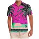thumbnail image 1 of Mens Casual Manga Corta Botón Abajo Camisas Impresas Botón de Bolsillo Turndown Collar Blusa para Verano Al Aire Libre Casual Diario, 1 of 6