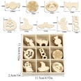 thumbnail image 2 of OAVQHLG3B Halloween Decorations Crafts Wooden Slices Wooden Gift Tags Blank Indoor Outdoor Wood Hanging Ornaments Cutouts Crafts Home Decoration for Kids Crafts DIY, 2 of 3