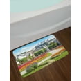 thumbnail image 2 of Tourism Bath Mat, Scenery Mirabell Gardens of Old Historic Fortress in Salzburg Austrian Town, Plush Bathroom Decor Mat with Non Slip Backing, 29.5" X 17.5", Multicolor, by Ambesonne, 2 of 2