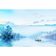thumbnail image 3 of Idea4wall 6pcs Chinese Style Landscape Peel and Stick Wallpaper Removable Wall Murals Large Wall Stickers for Home Decoration, 100"x24", 3 of 4