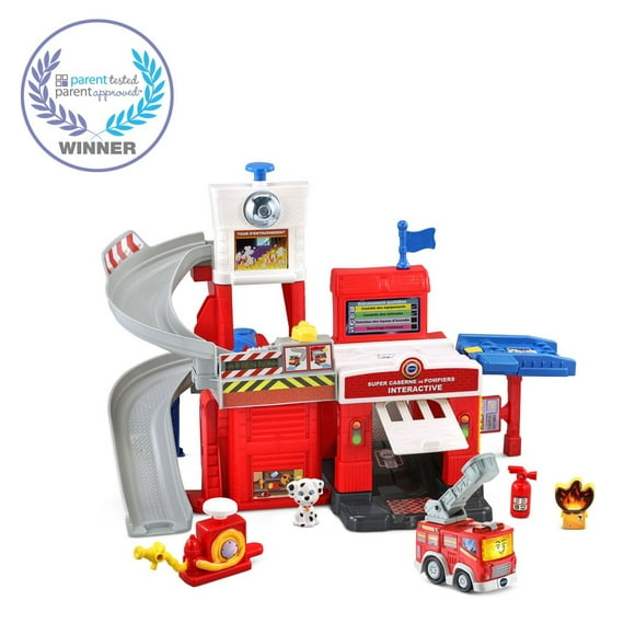 VTech® Go! Go! Smart Wheels® Rescue Tower Firehouse™ Track Set & 4 Play Pieces - French Version