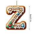 thumbnail image 3 of Leodye 1pcs 26 Gingerbread Alphabet Ornaments, A to Z Christmas Letters for Tree Decoration, DIY Craft Xmas Hanging Decorative Letters, 3 of 5
